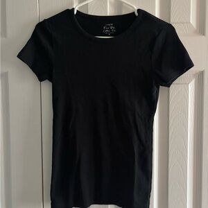 J. Crew Classic Black Short Sleeve Tee